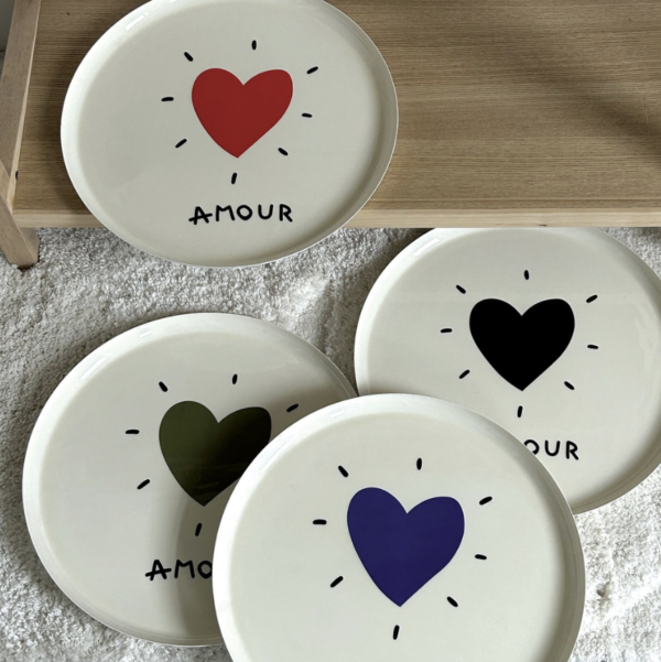 Plateau rond cœur "Amour" – Image 2