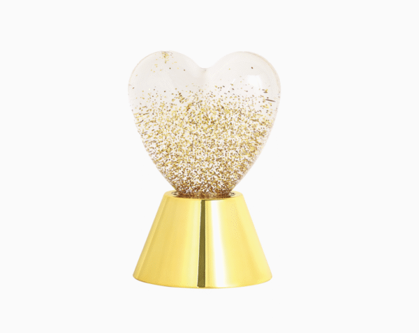 Lampe décorative cœur doré à piles