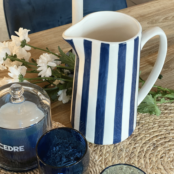 Pichet rayure gm bleu – Image 3