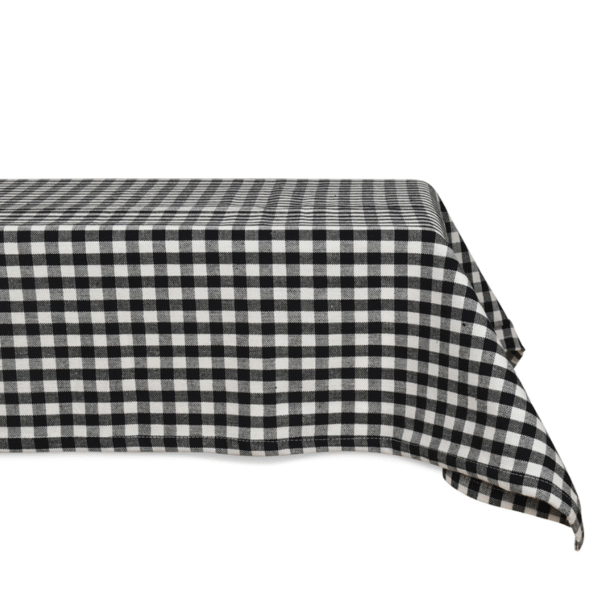 Nappe sixties Juliette rectangle noire 160 x 250 cm